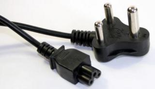 Unbranded Female Clover Socket To Male 3-pin Plug Cable - 2m Photo