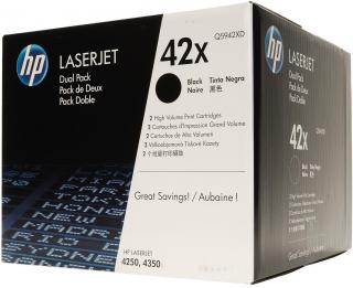 HP 42X 2-pack High Yield Laser Toner Cartridge -Black (Q5942XD) Photo