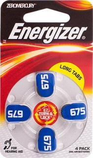 Energizer Zinc-Air AZ675 Hearing Aid Battery - 4 card Photo