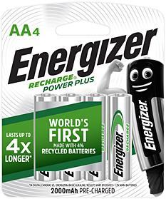 Energizer Rechargeable NiMH NH15 AA Batteries - 4 Pack Photo