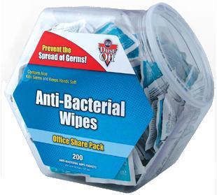 Dust-Off Anti-Bacterial Hand Wipes - 200 Pack Photo