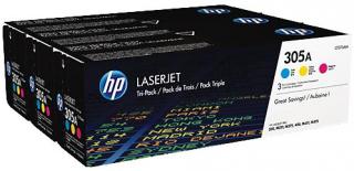 HP 305A 3-pack Cyan/Magenta/Yellow LaserJet Toner Cartridges (CF370AM) Photo