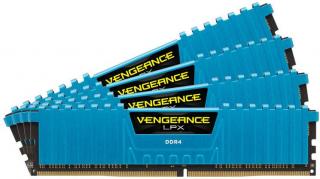 Corsair Vengeance LPX 4 X 4GB  2400MHz Desktop Memory Kit (CMK16GX4M4A2400C14B) - Blue Photo