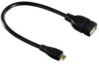 Hama Male Micro USB To Female USB 2.0 Type A Cable - 15cm Photo