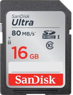 Sandisk 16GB Ultra UHS-I SDHC Class 10 Memory Card Photo