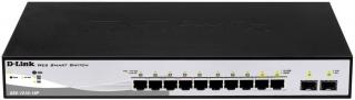 D-Link DGS-1210-10P 10-Port PoE Web Smart L2 Managed Gigabit Rackmount Switch with 2 x SFP Ports Photo