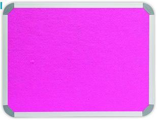 Parrot 900 x 900mm  Aluminium Frame Felt Info Board - Pink Photo