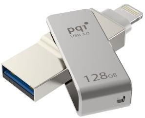 PQI i-Connect Mini 128GB OTG Flash Drive - Silver Photo