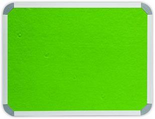 Parrot 1000 x 1000mm  Aluminium Frame Felt Info Board - Lime Green Photo