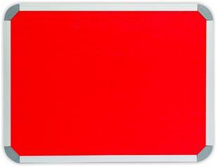 Parrot 1200 x 1000mm  Aluminium Frame Felt Info Board - Red Photo