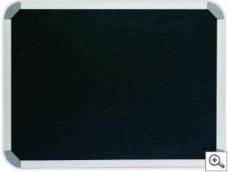 Parrot 2400 x 1200mm  Aluminium Frame Felt Info Board - Black Photo