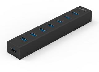 Orico 7 port USB3.0 Aluminium Hub - Black Photo