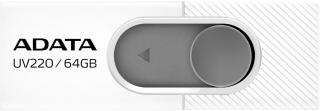 Adata UV220 64GB USB2.0 Flash Drive - White & Grey Photo