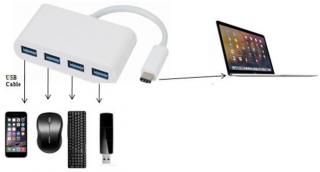 Mecer U-4U01 USB3.0 Type C Host to 4-Port USB3.0 Hub Photo