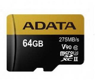Adata Premier One 64GB microSDXC UHS-II U3 V90 Memory Card with SD Adapter Photo