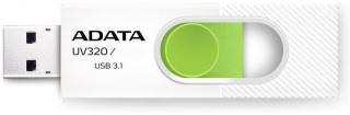 Adata UV320 64GB USB 3.1 Flash Drive - White & Green Photo