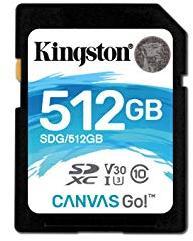 Kingston Canvas Go 512GB UHS-I U3 V30 SDHC Memory Card Photo