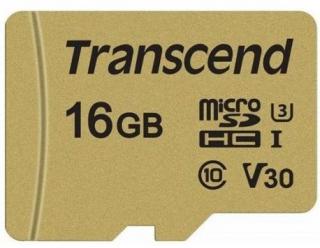 Transcend 500S 16GB MicroSDHC UHS-I U3 V30 With SD Adapater Photo