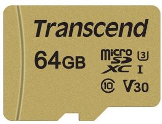 Transcend 500S 64GB MicroSDHC UHS-I U3 V30 With SD Adapater Photo