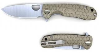 UltraTec HB1012 Honey Badger Medium Flipper Knife - Tan Photo