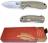 UltraTec HB1022 Honey Badger Small Flipper Knife - Tan Photo