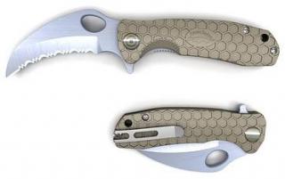 UltraTec HB1152 Honey Badger Small Serrated Claw Knife - Beige Photo