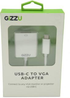 Gizzu USB-C to VGA Adapter - White Photo