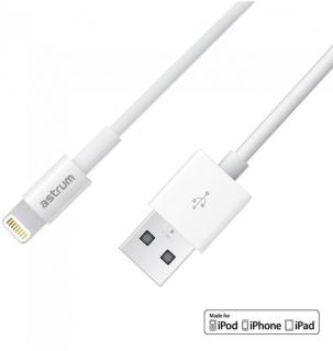 Astrum AC810 USB to Lightning 1.2m Charge & Sync Cable - White Photo