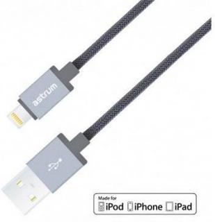 Astrum AC830 USB to Lightning 1m Charge & Sync Cable - Grey Photo