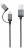 Astrum AC330 2-in-1 USB To Micro-USB and Lightning 1.2m Charge & Sync Cable - Grey Photo