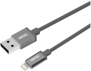 UNITEK Y-C499AGY USB To Lightning 1m Charge & Sync Cable - Grey Photo