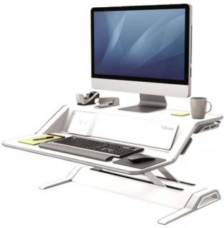 Fellowes Lotus DX Sit-Stand Workstation – White Photo
