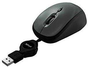 Trust Yvi USB Retractable Mouse - Black Photo