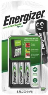 Energizer New Maxi Charger + 4x NiMH AA 2000mAh Batteries Photo