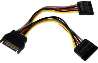 Microworld PYO2SATA Y-Splitter SATA Male to 2 x Female Power Cable Photo