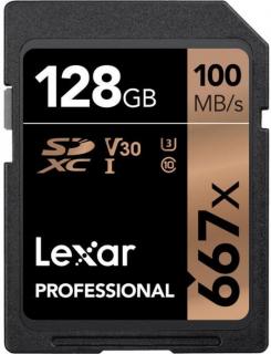 Lexar Professional 667x 128GB SDXC UHS-I U3 V30 card Photo