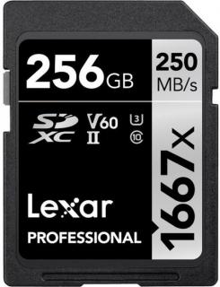 Lexar Professional 1667x 256GB SDXC Class 10 U3 V60 Memory Card Photo