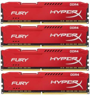 Kingston HyperX Fury Red 4 x 16GB 2400Mhz DDR4 Desktop Memory Kit (HX424C15FRK4/64) Photo