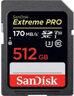 Sandisk Extreme Pro 512GB SDXC UHS-I U3 Memory Card Photo
