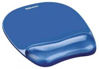 Fellowes Crystal Gel Mouse Pad With Wrist Rest - Blue Photo