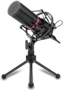 Redragon Cardoid USB Gaming Mic and Tripod – Black Photo