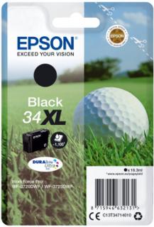 Epson Singlepack Black 34XL DURABrite Ultra Ink Cartridge (Golf Ball) Photo