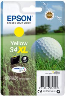 Epson Singlepack Yellow 34XL DURABrite Ultra Ink Cartridge (Golf Ball) Photo