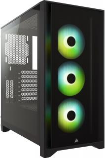 Corsair iCUE 4000X Tempered Glass Mid Tower Chassis - Black Photo