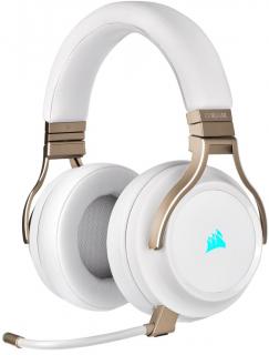 Corsair Virtuoso RGB Wireless High-Fidelity 7.1 Surround Gaming Headset - Pearl Photo