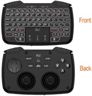 Rii RK707 2in1 Wireless Gamepad with Touchpad Keyboard Photo