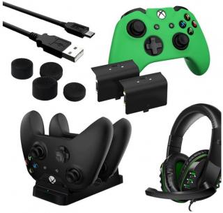 SparkFox Xbox One Player Pack - Black/Green (W60X231) Photo