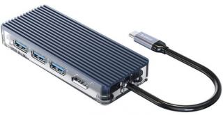 Orico 6 Port Transparent Multi Hub - Grey Photo