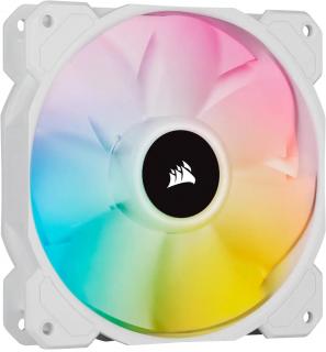 Corsair SP120 RGB Elite 120mm PWM Chassis Fan - White Frame (Single) Photo
