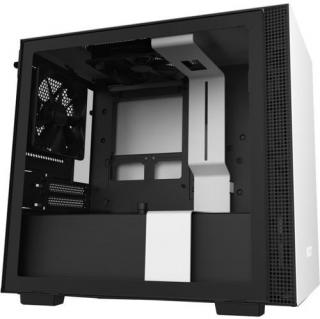 NZXT H210 Windowed Mini ITX Tower Chassis - Matte Black/White Photo